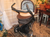 Коляска прогулочная трехколесная с люлькой АВС 3 Тес почти новая - <ro>Изображение</ro><ru>Изображение</ru> #1, <ru>Объявление</ru> #846586