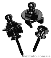 Стреплоки Черный Хром (2 шт) для ремня Гитары - <ro>Изображение</ro><ru>Изображение</ru> #1, <ru>Объявление</ru> #1338000