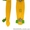 Скейт Longboard Penny желтый 28 с зелеными колесами #1416066