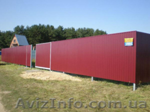 Заборы,  Ворота з профнастилу