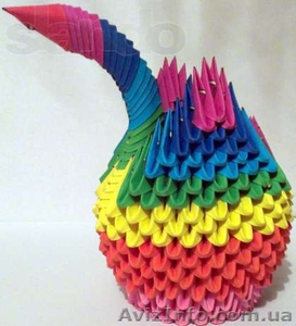 Радужный и белый лебеди оригами  - <ro>Изображение</ro><ru>Изображение</ru> #1, <ru>Объявление</ru> #1087242