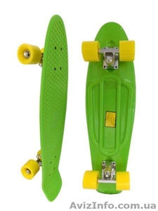 Скейт Longboard Penny 28 зеленый с желтыми колесами - <ro>Изображение</ro><ru>Изображение</ru> #1, <ru>Объявление</ru> #1416069