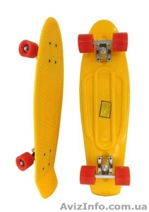 Скейт Longboard Penny 28 желтый с красными колесами - <ro>Изображение</ro><ru>Изображение</ru> #1, <ru>Объявление</ru> #1416071