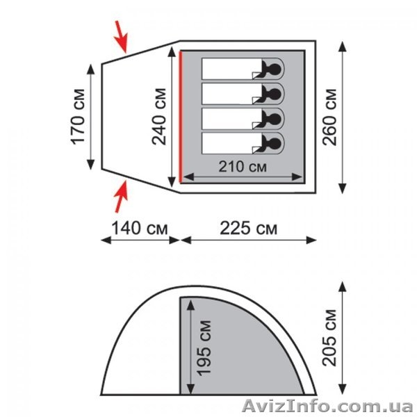 Палатка Tramp Bell 4 - <ro>Изображение</ro><ru>Изображение</ru> #2, <ru>Объявление</ru> #1290997