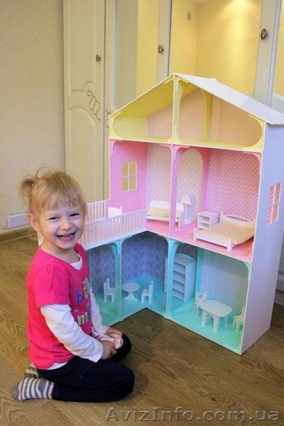 Кукольный домик из дерева эксклюзивного дизайна + Мебель в подарок - <ro>Изображение</ro><ru>Изображение</ru> #3, <ru>Объявление</ru> #1508726