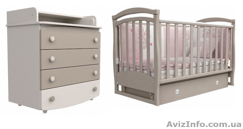 Дуэт Верес "ЛД-6" (кроватка + комод пеленатор 90x90) - <ro>Изображение</ro><ru>Изображение</ru> #5, <ru>Объявление</ru> #1102818