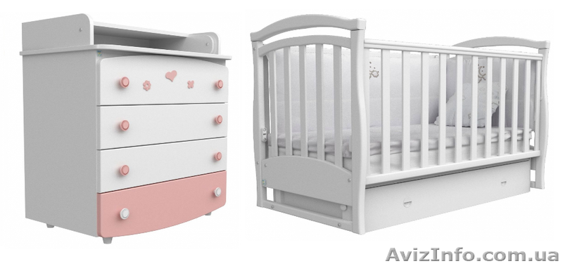 Дуэт Верес "ЛД-6" (кроватка + комод пеленатор 90x90) - <ro>Изображение</ro><ru>Изображение</ru> #1, <ru>Объявление</ru> #1102818
