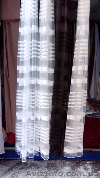 Тюль в полоску на микросетке. Цвет белый, кремовый, венге. - <ro>Изображение</ro><ru>Изображение</ru> #4, <ru>Объявление</ru> #1611119